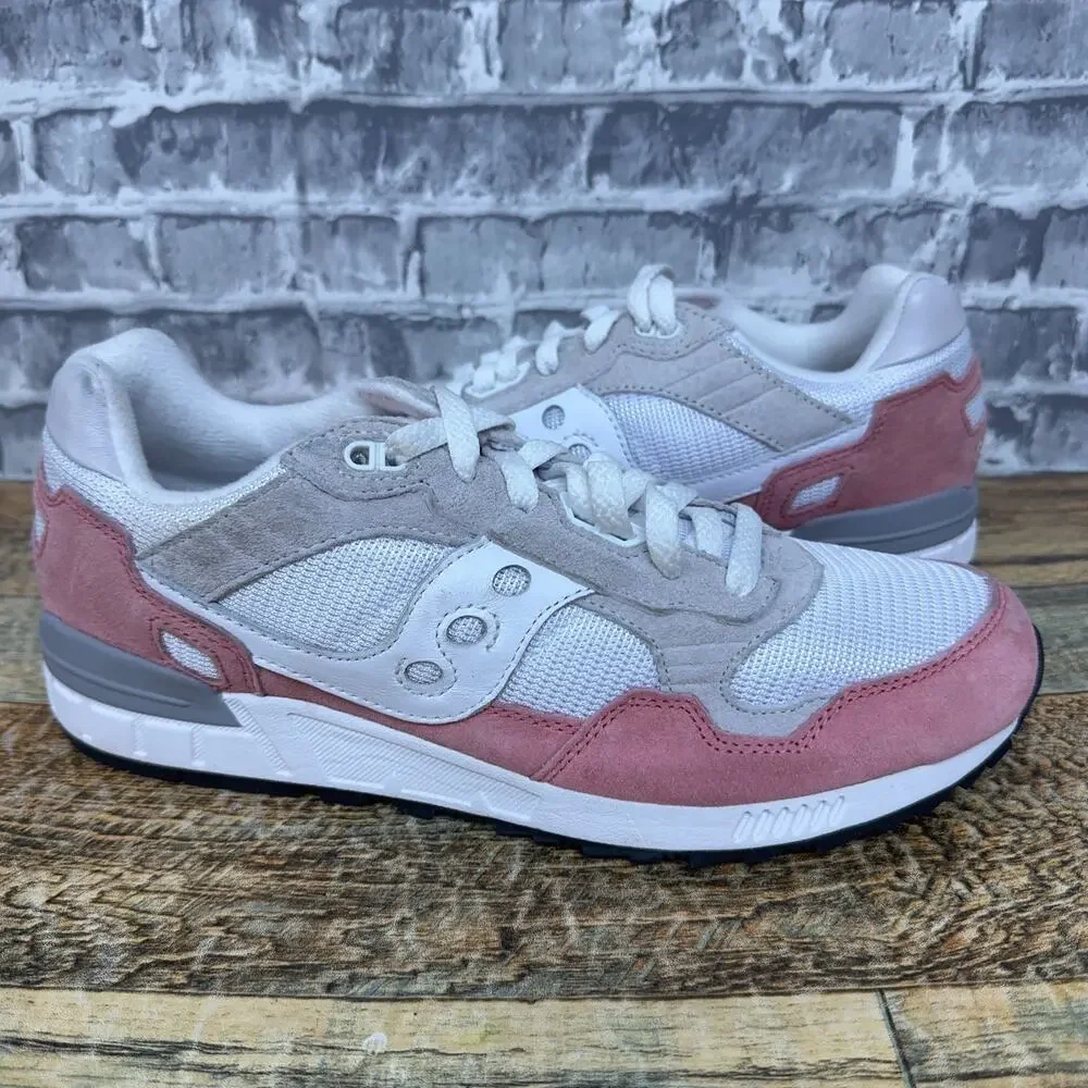 Saucony Shadow 5000 White Salmon Pink SAMPLE S70944-2 Mens Size 9 New Rare